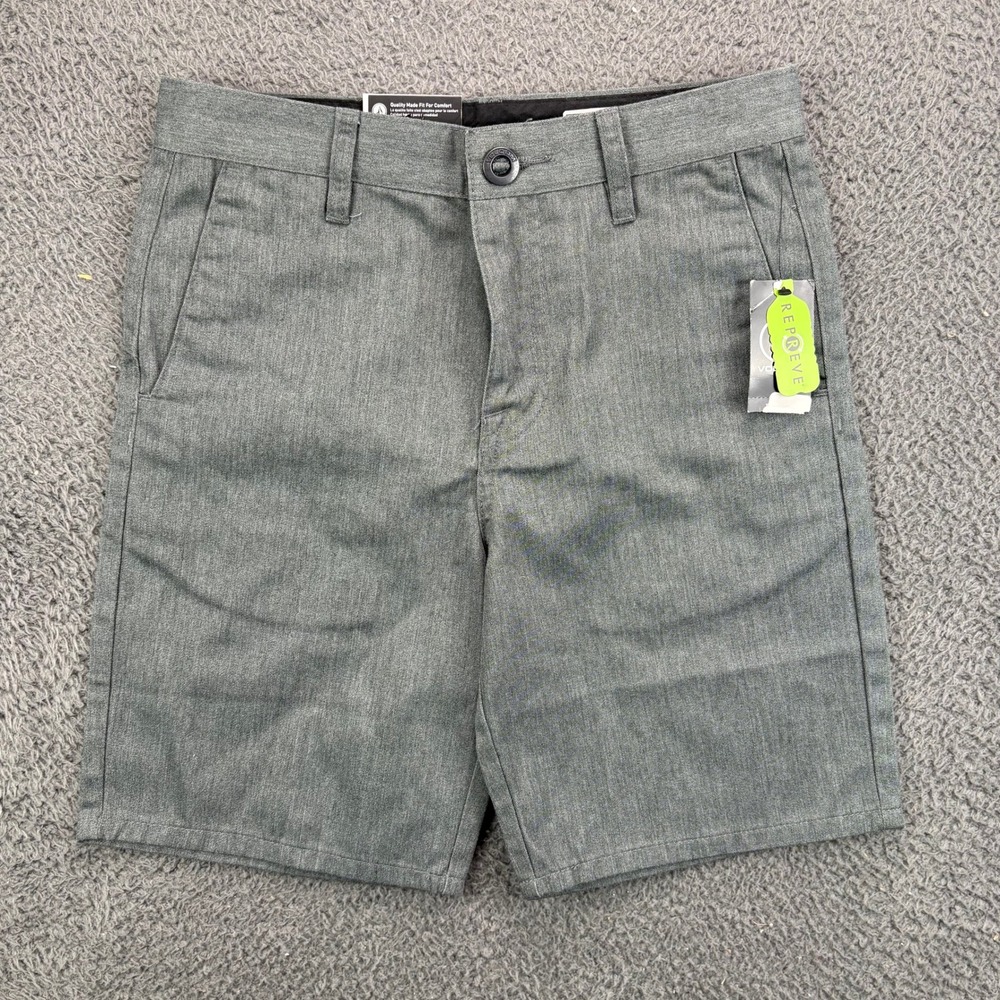 Volcom Frickin Modern Fit Chino Shorts Mens 27 Grey Heather Repreve New